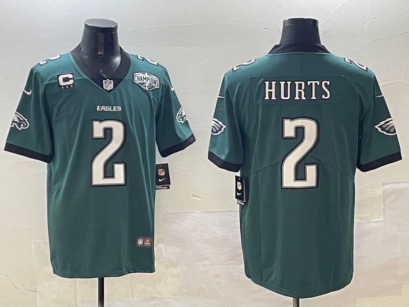 Men Philadelphia Eagles #2 Hurts Green Second generation 2025 Nike Limited NFL Jersey style 7->houston astros->MLB Jersey